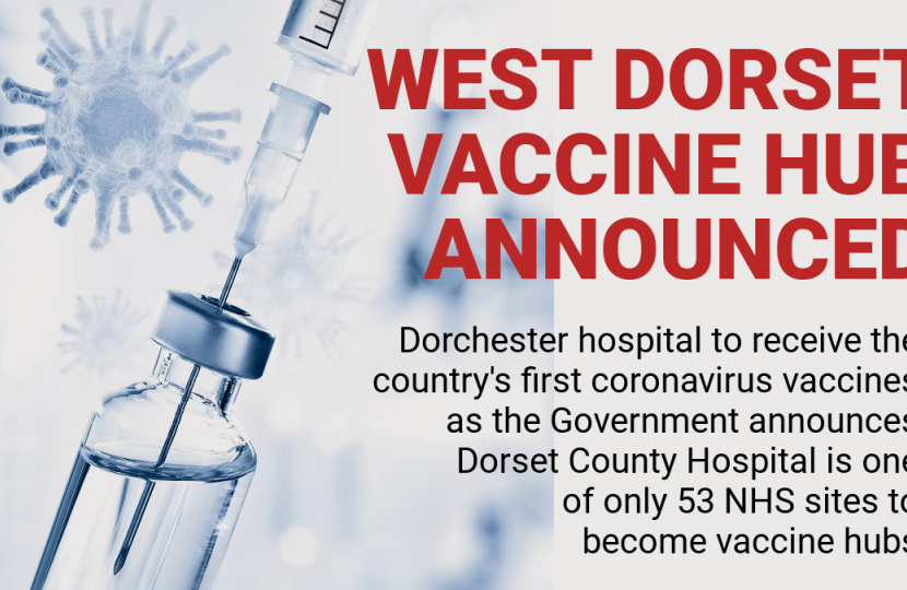 West Dorset Vaccine Hub Announced